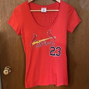 Cardinals Cap Sleeve Tshirt, Freese